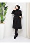 KMKKOMBİN WOMEN'S BUTTONLESS BELTED SLEEVE CUFFED CACHET COAT - 3