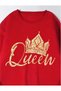Style-X Cycling Neck Cotton Queen Printed, Red Color Oversize Lovery Custom Sweatshirt - 2