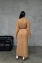Standard Size Round Neck Hair Braided Long Cotton Knitwear Dress - 6