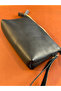 Women's Black Makeup and Travel Bag Genuine Leather Bag Organizer - 6