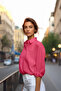 Fuchsia Loose Fit Cotton Woven Shirt TWOAW20GO0107