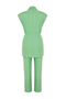 Green Internal Tie Linen Look Kimono-Trousers Woven Suit TCTSS23US00061 - 8