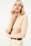 Women's Black Cream 2-Piece Blouse with Finger Detail - 4