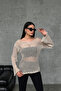 Women's Spanish Sleeve Mesh Mink Beach Blouse - 3