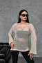 Women's Spanish Sleeve Mesh Mink Beach Blouse - 5