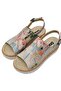 Women's Vegan Leather Beige Thick Sole Sandals - Sun Please Design