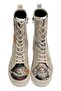 Women's Vegan Leather Beige Zippered Long Boots - Mon Cher Design - 7