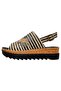 Women's Vegan Leather Beige Thick Sole Sandals - Dreamer Design - 3