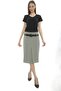 WOMEN'S A BATTERY SKIRT 65 CM NECK LINED SPRING 722 PATTERNED GREEN