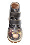 Kids Vegan Leather Black Casual Boots - Owls Family Design - 8