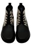 Women's Vegan Leather Black Ankle Boots - Letters For Lovers Design - 7