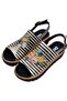Women's Vegan Leather Beige Thick Sole Sandals - Dreamer Design
