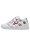 Unisex Kids Vegan Leather White Sneakers - Cats Of Space Design - 3
