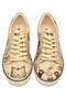 Women's Vegan Leather Beige Sneakers - Yummy Design - 2