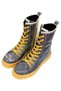 Women's Vegan Leather Multicolored Zippered Long Boots - Soul Full Of Animal Love Design - 5