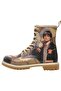 Women's Vegan Leather Multicolor Long Boots - Warner Bros Harry And Hedwig Harry Potter Design - 3