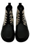Women's Vegan Leather Black Ankle Boots - Letters For Lovers Design - 4