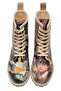 Women's Vegan Leather Multicolor Long Boots - Warner Bros Harry And Hedwig Harry Potter Design - 7