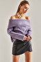 Women's Lilac Degaje Collar Sweater 40981004 - 4