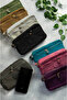 Crinkle/Clinker Waterproof 4 Zippers Thick Shoulder Strap Mobile Phone Carrying Hand Bag Wallet 1215 - 6
