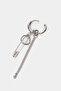 Unisex 316l Surgical Steel Dangle Hook Figure Chain Hoop Earrings - 2