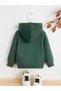 Brooklyn 1898 Cotton Children's Sweatshirt - Nefti Green Printed Girl's Boy's Winter Pocket Hoodie - 2