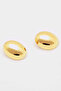 Oval Figure Double Earrings Gold Color 1421 - 4