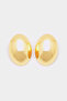Oval Figure Double Earrings Gold Color 1421 - 6