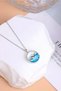 Non-Tarnish Whale Steel Necklace Blue Floating Fish Model Silver Color Steel Necklace - 4