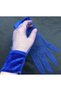 Diana vintage velvet with wristband tulle gloves potted blue