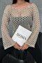 Women's Spanish Sleeve Mesh Mink Beach Blouse - 6
