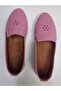 Inside and Outside 100% Genuine Leather Pink Color Classic Ballerinas - 2