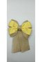 Gingham Detailed Bow on Straw Satin School Buckle - 2