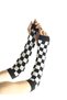 Unisex Fashion Fashion Black White Checkered Gloves Sleeve - 3