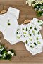 2-Piece Organic Cotton Long Sleeve Snap Fastener Baby Bodysuit Set Avocado - 3
