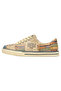 Women's Vegan Leather Beige Sneakers - The Wise Owl Design - 4