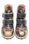 Kids Vegan Leather Black Casual Boots - Owls Family Design - 4