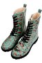 Women's Vegan Leather Turquoise Zippered Long Boots - Your Wings, Your Dreams Design - 3