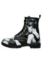 Women's Vegan Leather Black Long Boots - Go Back To Be Yourself Design - 5