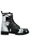 Women's Vegan Leather Black Long Boots - Go Back To Be Yourself Design - 6