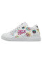 Unisex Kids Vegan Leather White Sneakers - Cats Of Space Design