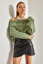 Women's Mint Green Degaje Collar Sweater 40981004 - 4
