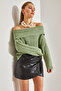 Women's Mint Green Degaje Collar Sweater 40981004 - 5