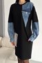 Denim Detailed Dress (Loose Fit) - 6