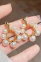 Women's Vip Series Artificial Pearl Special Design Brand Earring Set - 3