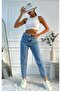 Mom snow High waist DENIM PANTS