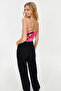 Pembe Çiçek Desenli V Yaka Esnek Çıtçıtlı Örme Body TWOSS24BD00021 - 6