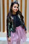 Girl's Sequin Detailed Jacket and Fluffy Tulle Pink Skirt Set - 4