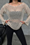 Women's Spanish Sleeve Mesh Mink Beach Blouse