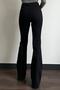 Jet Black Lycra High Waist Spanish Jean Trousers - 4